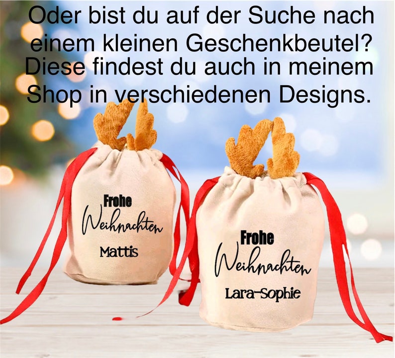 Personalisierter Nikolausstiefel mit Name, Weihnachtsstrumpf, Nikolausstrumpf, Weihnachtsdeko Kamin, Weihnachtssocke,Weihnachtsgeschenk Kind Bild 9