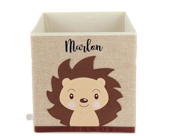 Personalisierte Aufbewahrungsbox Igel  passend Ikea | Korb für Spielsachen | Personalisierte Kinderzimmerdeko Spielzeug Aufbewahrung Kinder