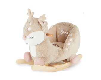 Rocking animal baby deer / rocking horse personalized with name