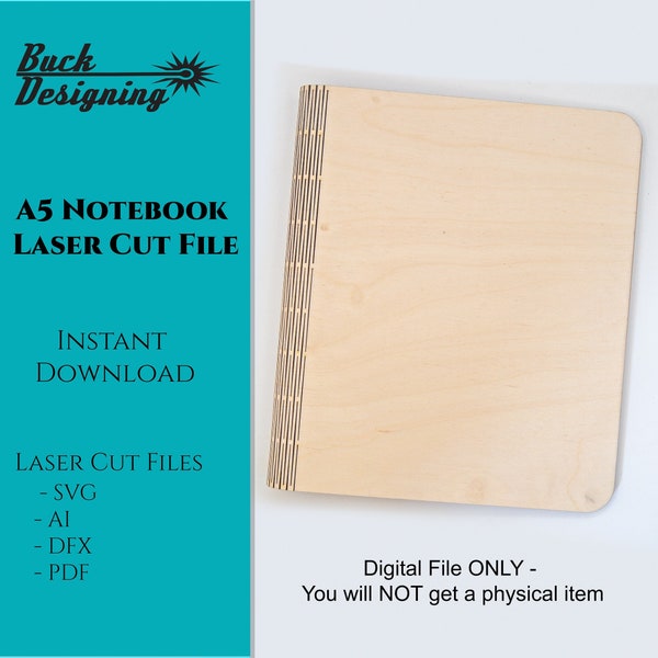 A5 Living Hinge Notebook - Laser Cut File
