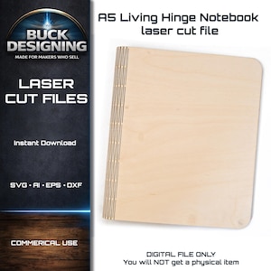 A5 Living Hinge Notebook Laser Cut File  Digital Download for Glowforge and CO2 Lasers