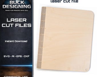A5 Living Hinge Notebook Laser Cut File  Digital Download for Glowforge and CO2 Lasers