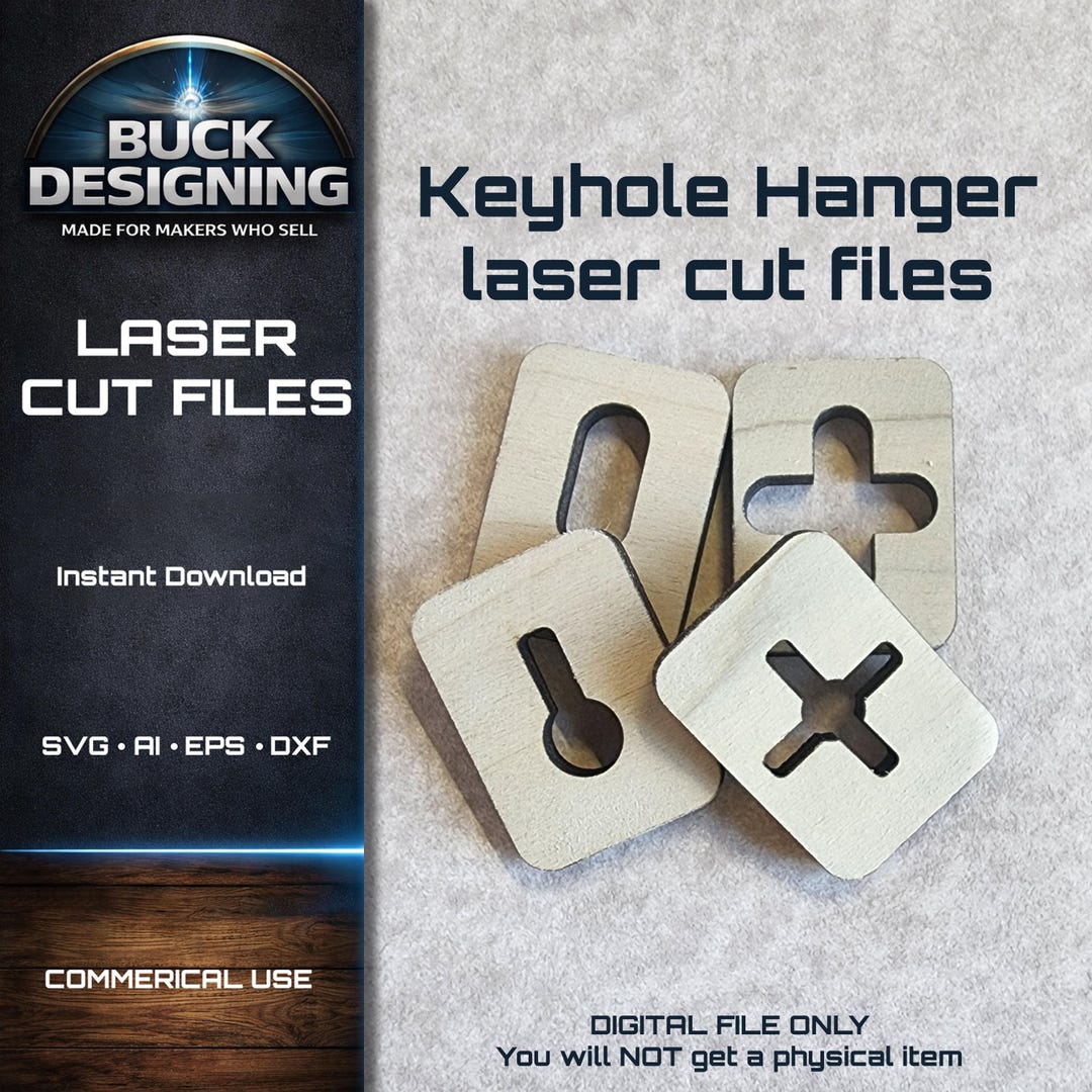 Keyhole & Multi Directional Sign Hanger Laser Cut File Bundle, Svg- Ai ...