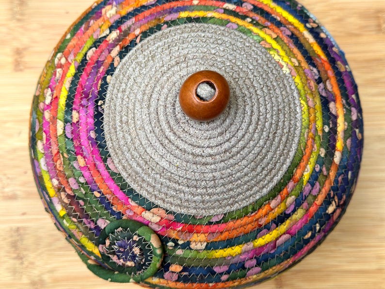 Fiesta Rope Fiesta Lidded Rope Basket - Etsy