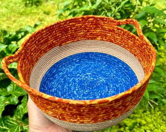 Rust & Blue Rope Basket