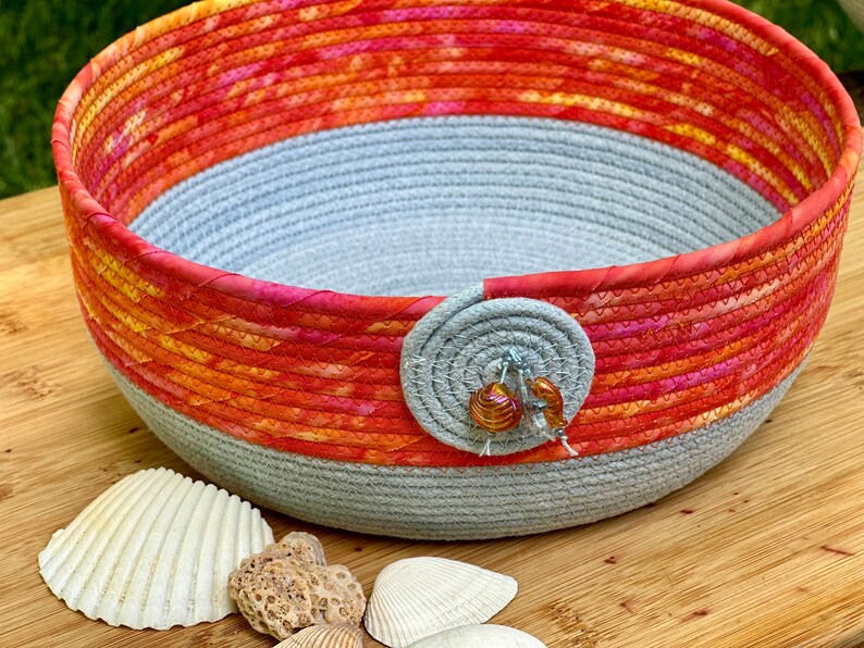 Beach Sunrise Rope Basket image 1