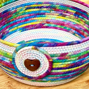 Round Rainbow Tie Dye Basket
