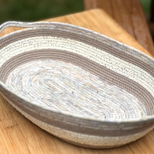Tranquil Taupe Oblong Rope Basket