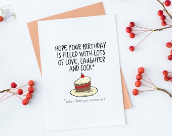 Rude Birthday Card. Funny Birthday Card. Birthday Insult. - Etsy