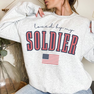 Army Wife Sweatshirt, Military Wife Sweatshirt, Army Wife Gift, Army Wife Tee, Army Wifey T-Shirt, Army Sweatshirt, Loved by My Soldier