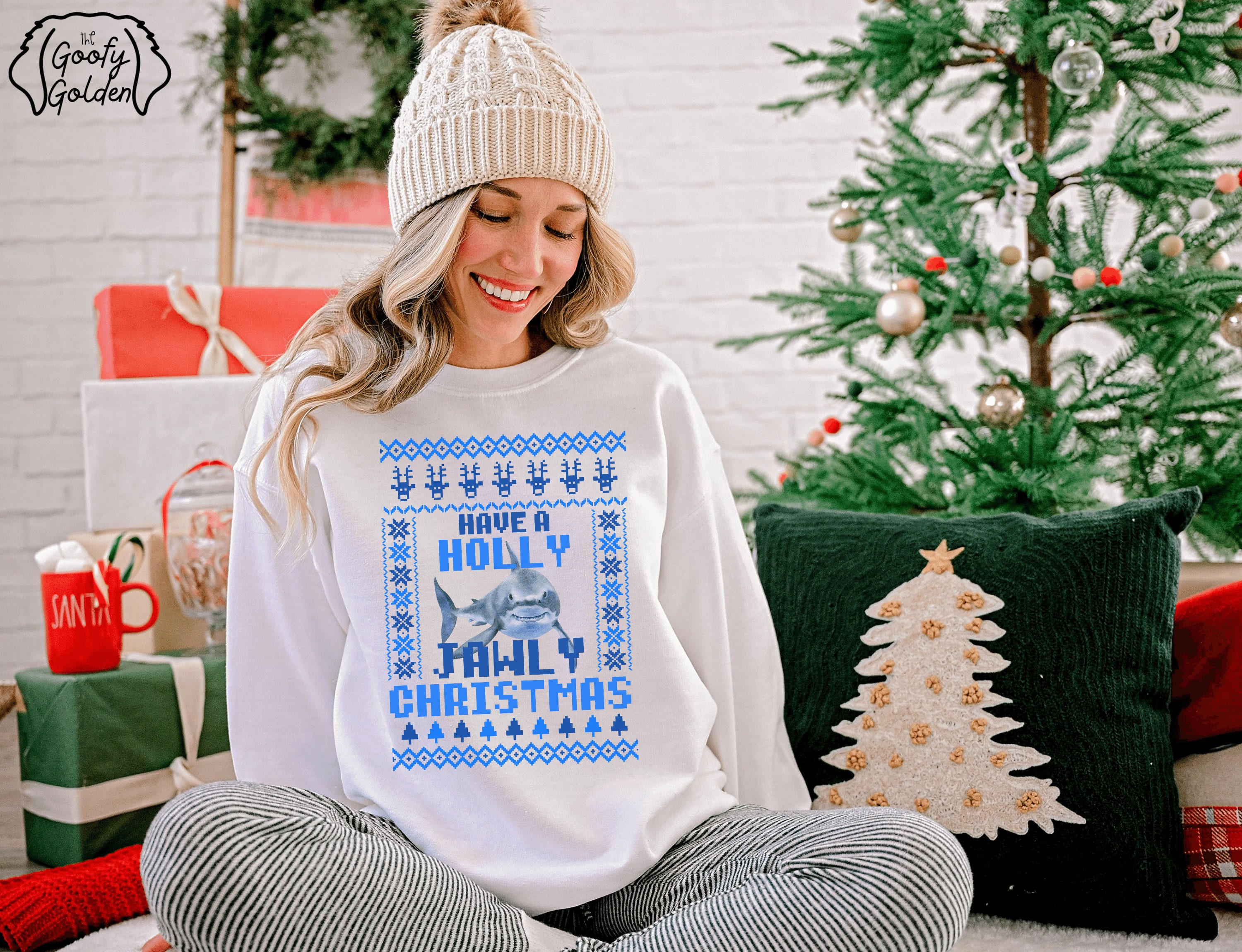 christmas shark sweater