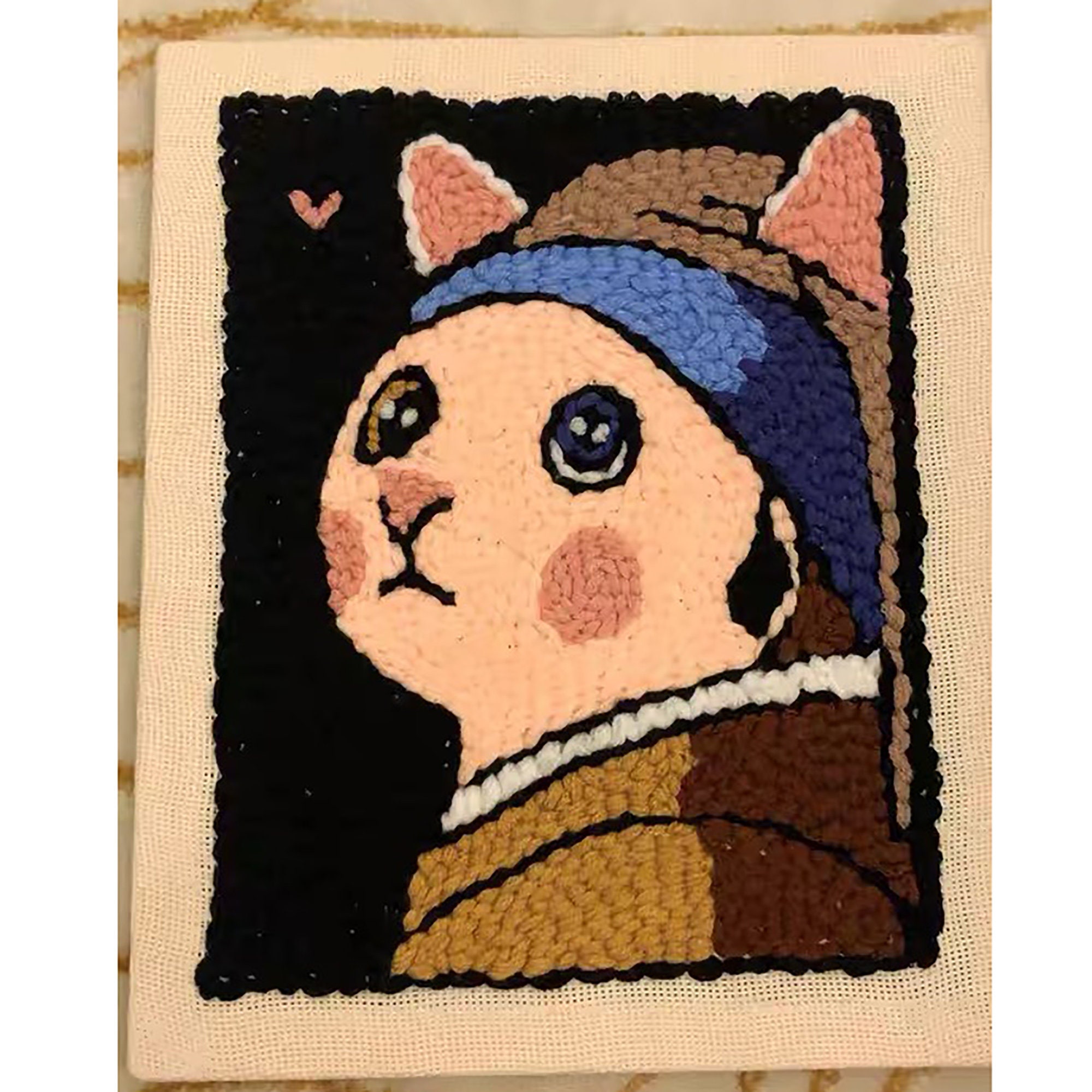 25x30 cm Cat Punch NeedelArt Pattern Punch NeedlePunch Etsy