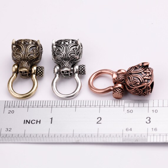 Antique Brass Wolf Head Clasp Set for Paracord Lanyard Bracelet DIY Jewelry  Making Accessories Bracelet 3 Colors Bead 221713MM 