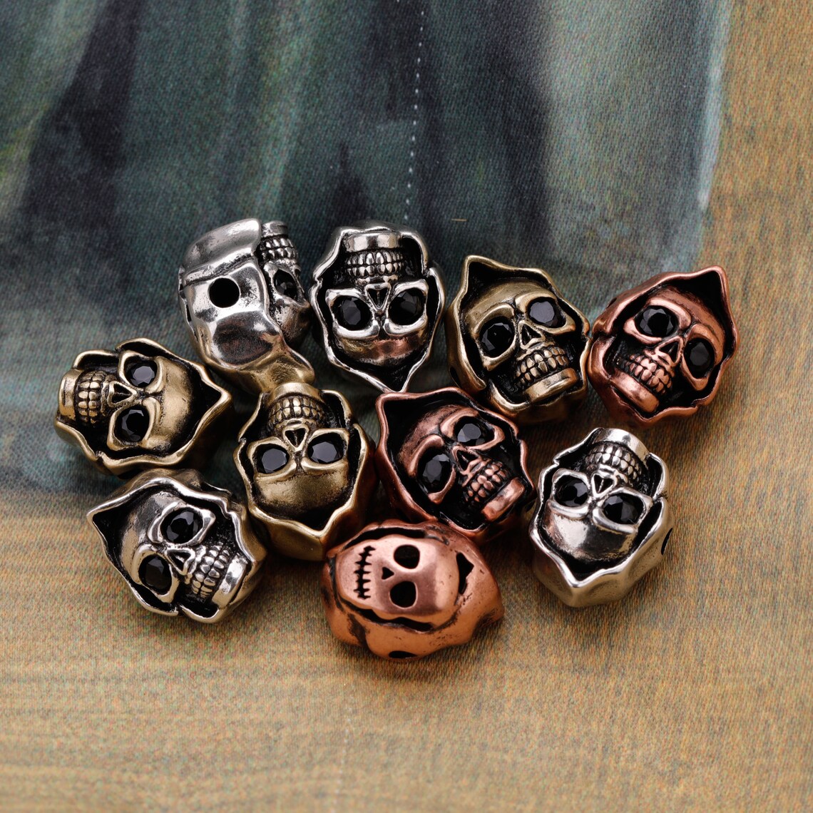 Antique Skull Beads For Bracelet DIY Jewelry Making Necklace Etsy