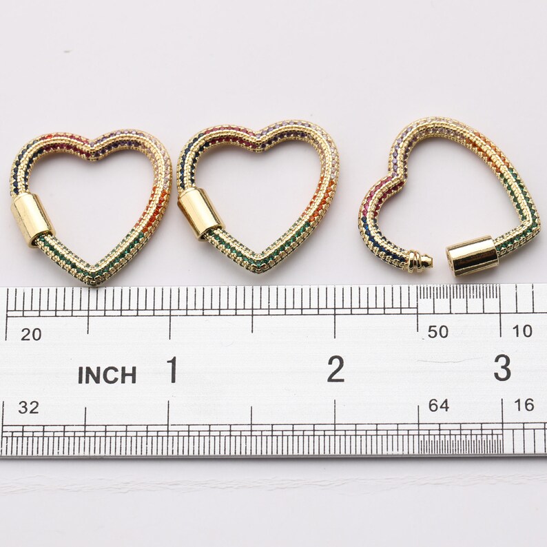 Lock Shape Buckle Beads Cubic Zirconia Rhinestone CZ Micro Pave for Jewelry Making Bracelets Necklaces 26*19MM