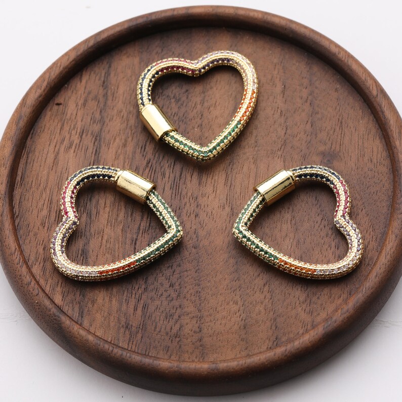 Lock Shape Buckle Beads Cubic Zirconia Rhinestone CZ Micro Pave for Jewelry Making Bracelets Necklaces 26*19MM