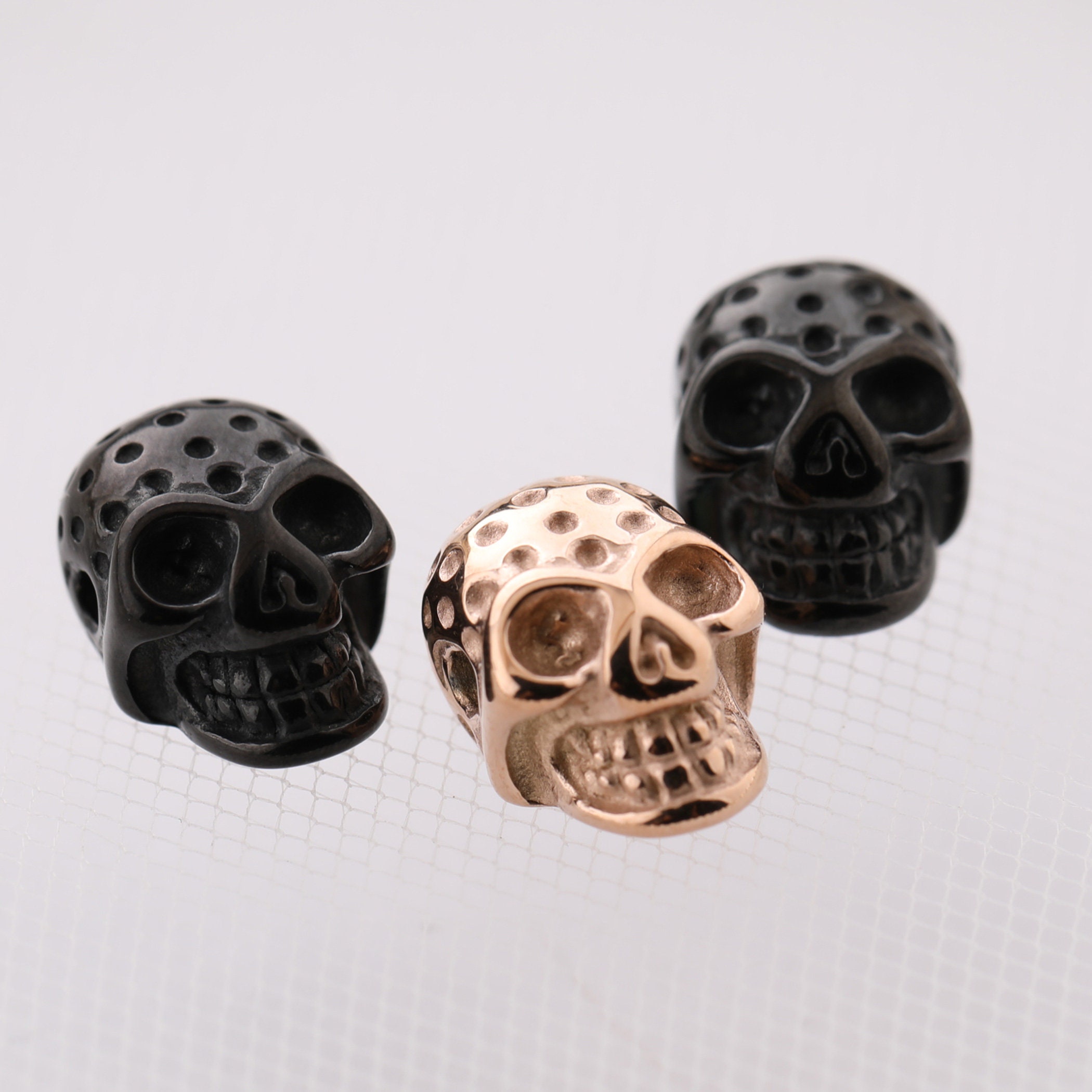 Skull Beads Stainless Steel For DIY Jewelry Making Necklace Etsy