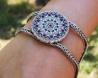 Armenian jewelry Bracelet, pomegranate Bracelet, pomegranate jewelry, enamel jewelry, 925 sterling silver, jewelry for women, gift for women