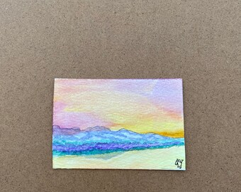 Paysage original d’aquarelle « sans titre »