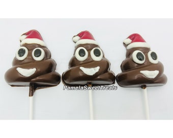 Christmas Poop Chocolate Lollipops