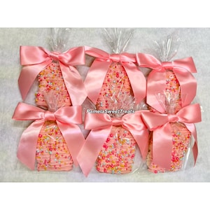 Chocolate Covered Rice Krispie Treats Pink