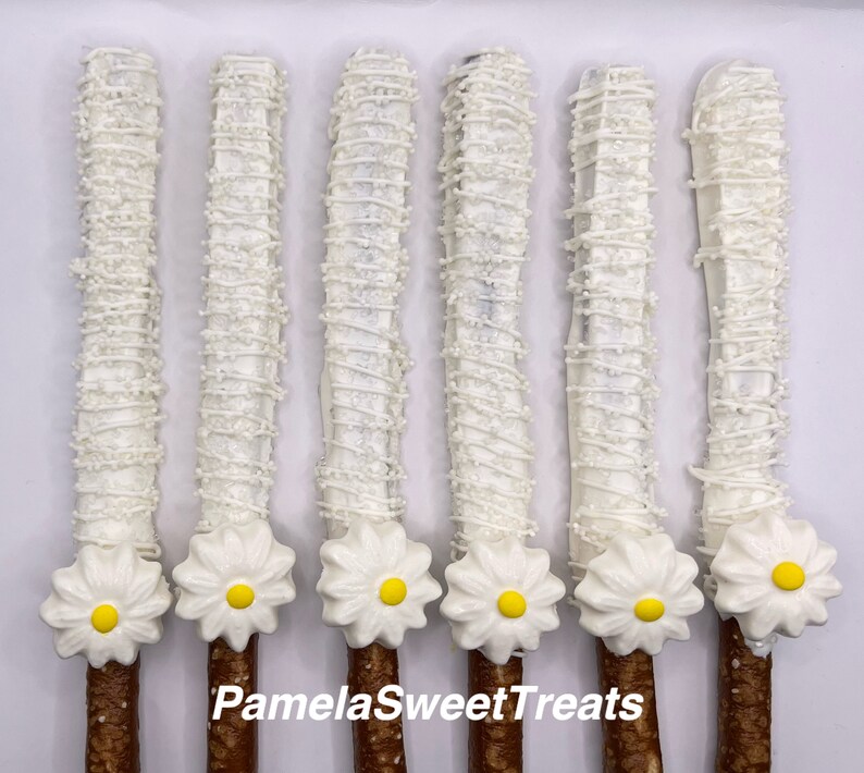 Daisy Chocolate Pretzels Etsy