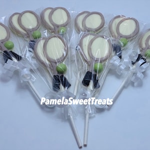 Chocolate Tennis Racket Lollipops