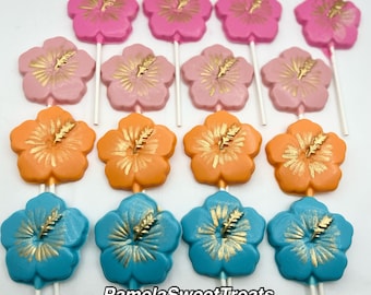 Chocolate Hibiscus Lollipops