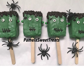 Frankenstein Rice Krispie Treats