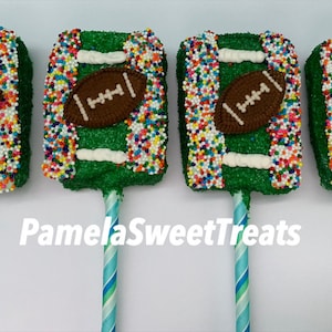 Football Chocolate Rice Krispie Treats