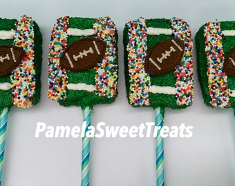 Football Chocolate Rice Krispie Treats