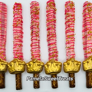 Princess Theme Chocolate Pretzels