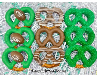 Football Chocolate Pretzels