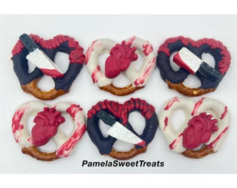 Spooky Halloween Chocolate Pretzels