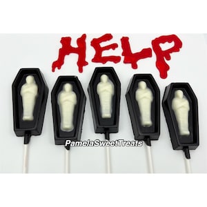 Halloween Coffin Chocolate Lollipops