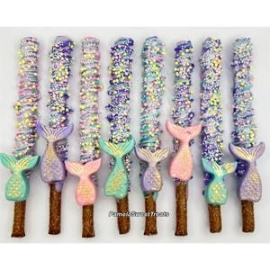 Mermaid Chocolate Covered Pretzels