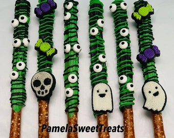 Halloween Chocolate Pretzels