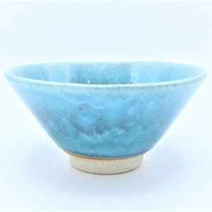 Matcha bowl from Japan, turquoise blue