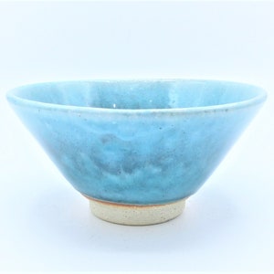 Matcha bowl from Japan, turquoise blue