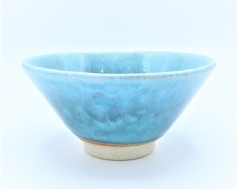 Matcha-Schale aus Japan, Türkisblau