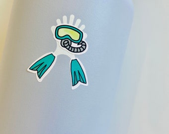 Scuba Diver Flask Friend Sticker