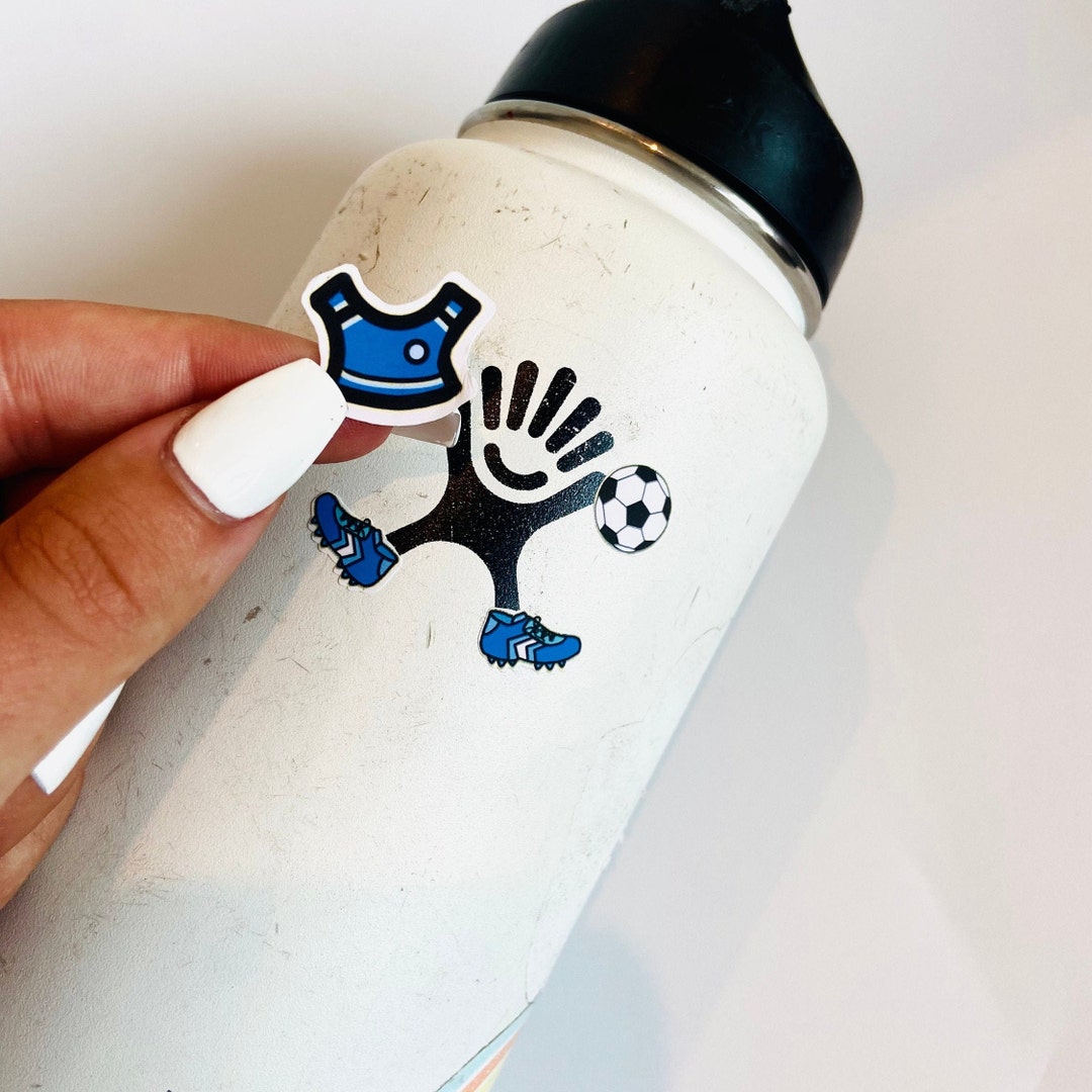 Soccer Player Flask Friend Sticker Etsy