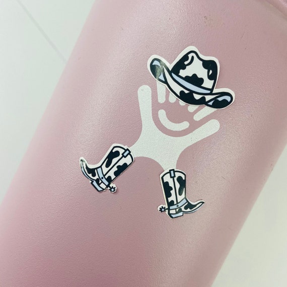 Cowboy Flask Friend Sticker Etsy