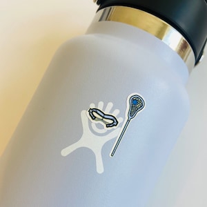 Lacrosse Player Flask Friend Sticker