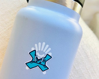 light blue hydro flask  Sticker for Sale by farah s ✰