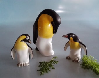Porcelain penguins, hand painted