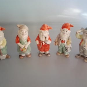 Gnome parade, hand-painted