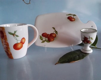 Vintage Porcelain Breakfast Set, Customizable, Hand Painted