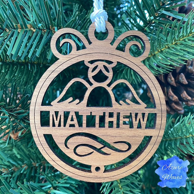 Designs 9-16 Personalized Hardwood Ornaments