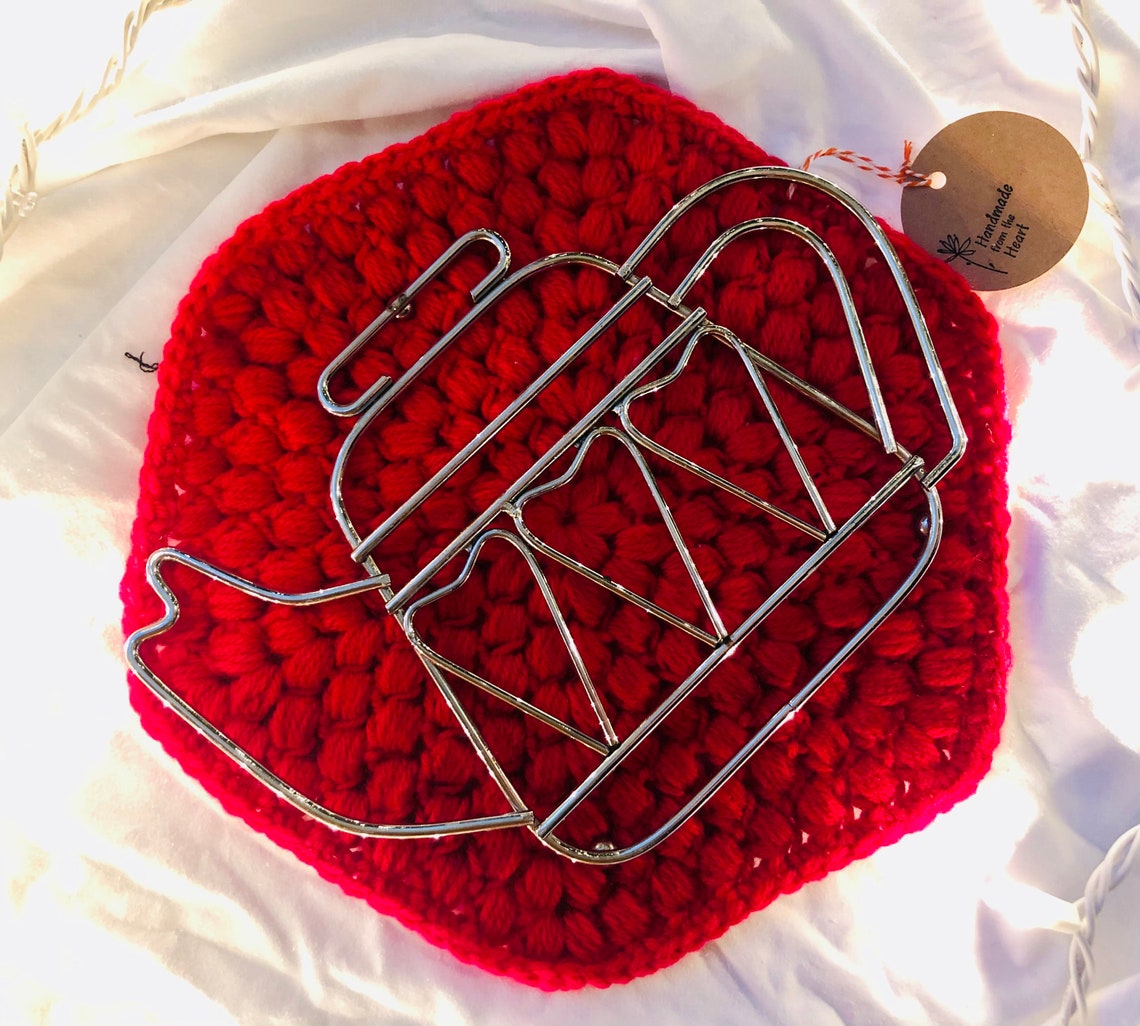 Large Crocheted Puff Stitch Heat Pads Etsy